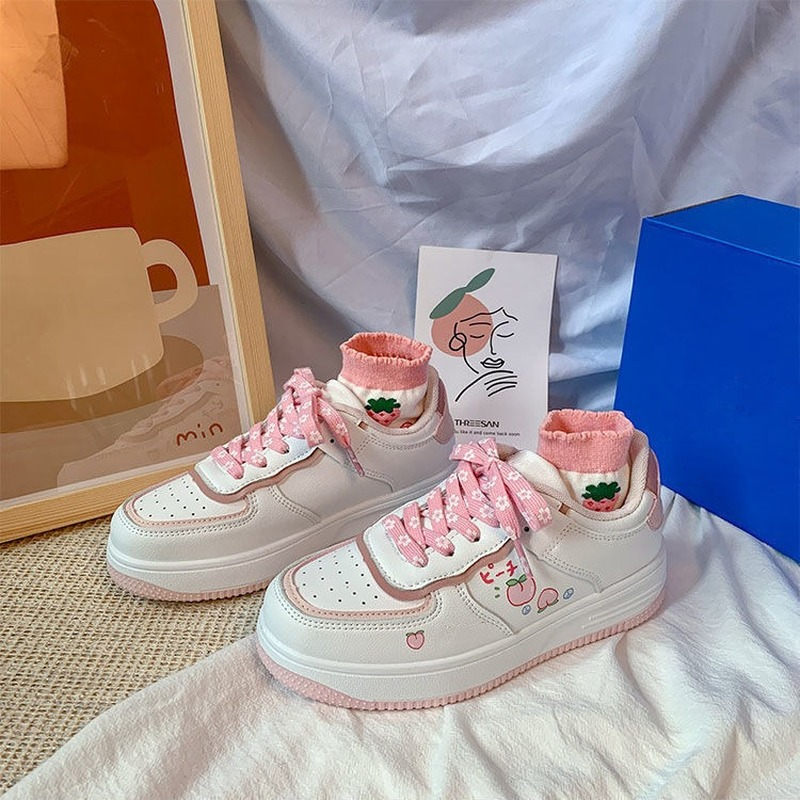 Pigehjerte Fersken Sød Gummi Sneakers