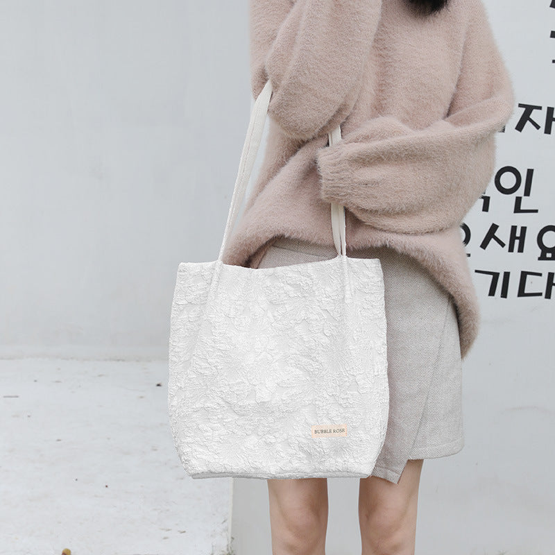 Bubble Rose Three-dimensional Embossed Handbag