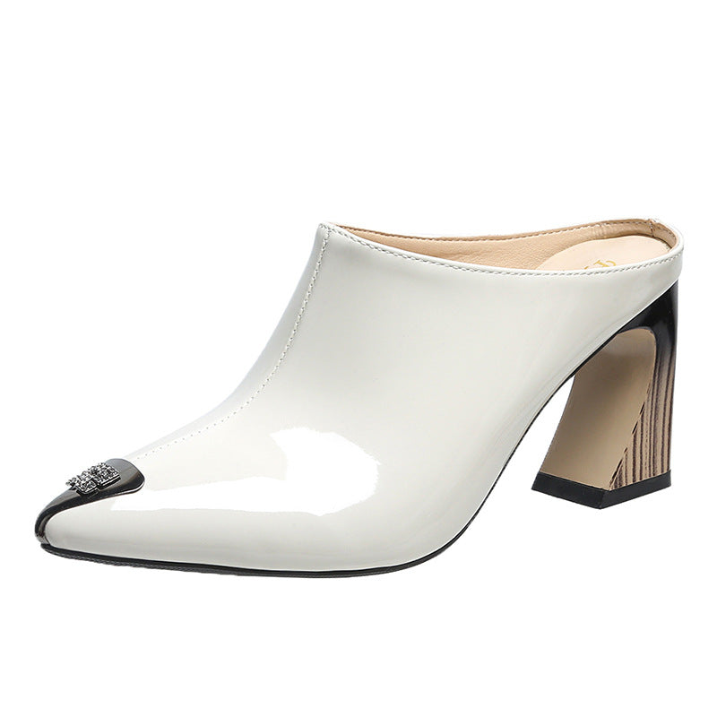 Closed Toe High Heels Women's Fashion Casual Graceful And Fashionable