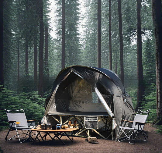 Two-in-one Off-ground Camp Bed Single Soldiers Can Use Meditation Practice Tent Alone