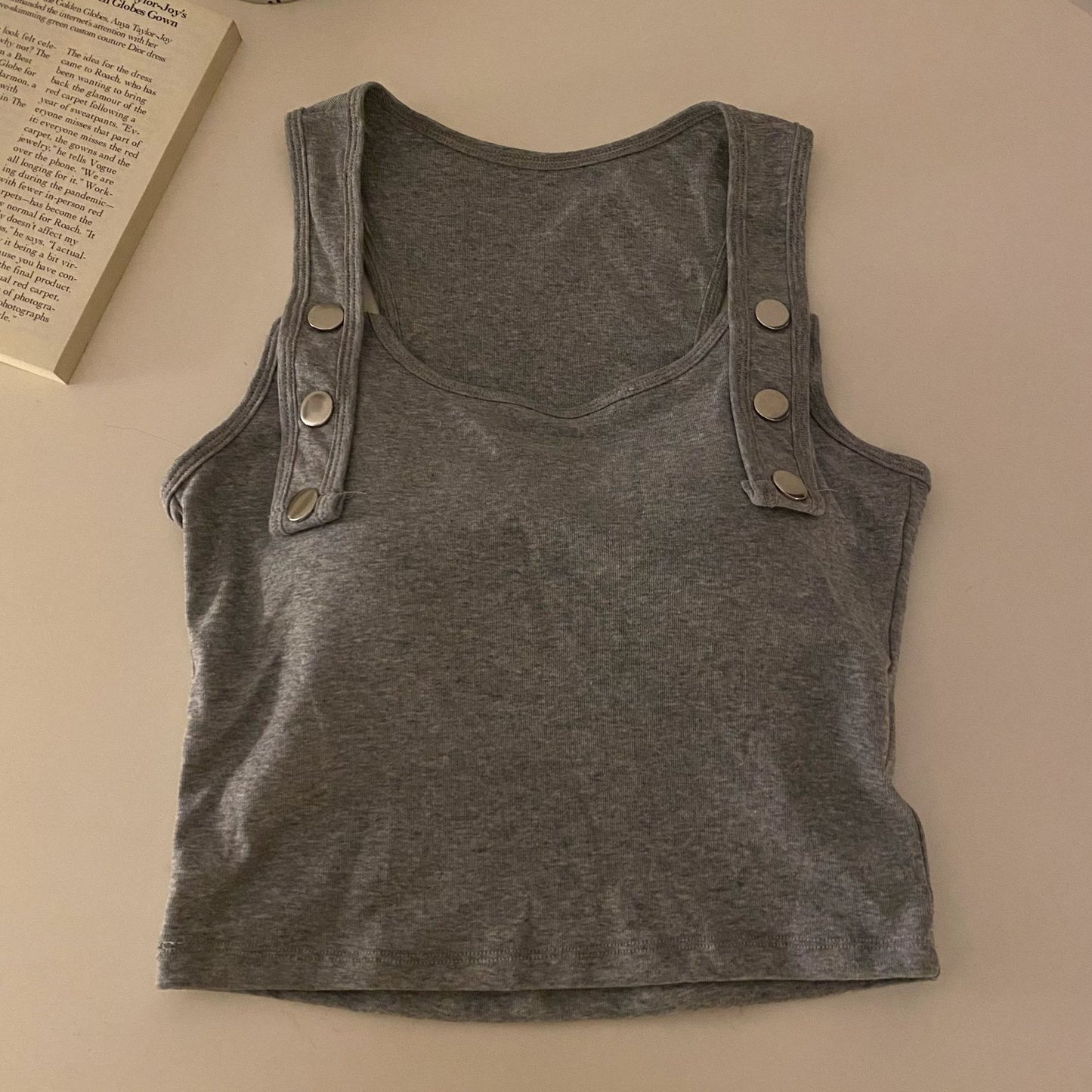 Cotton Hot Girl Button Design Camisole