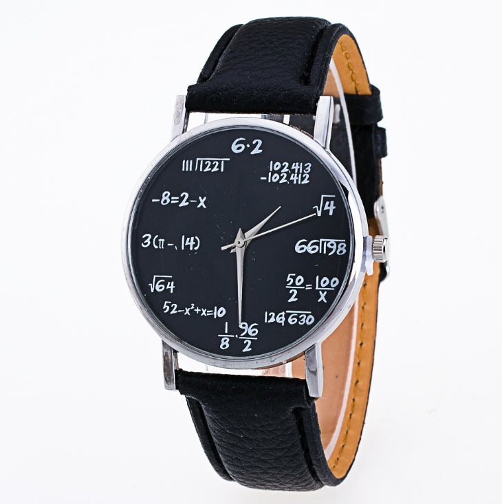 Quartz Watch Men's Leather Strap Korean Women's Student Couple Watch