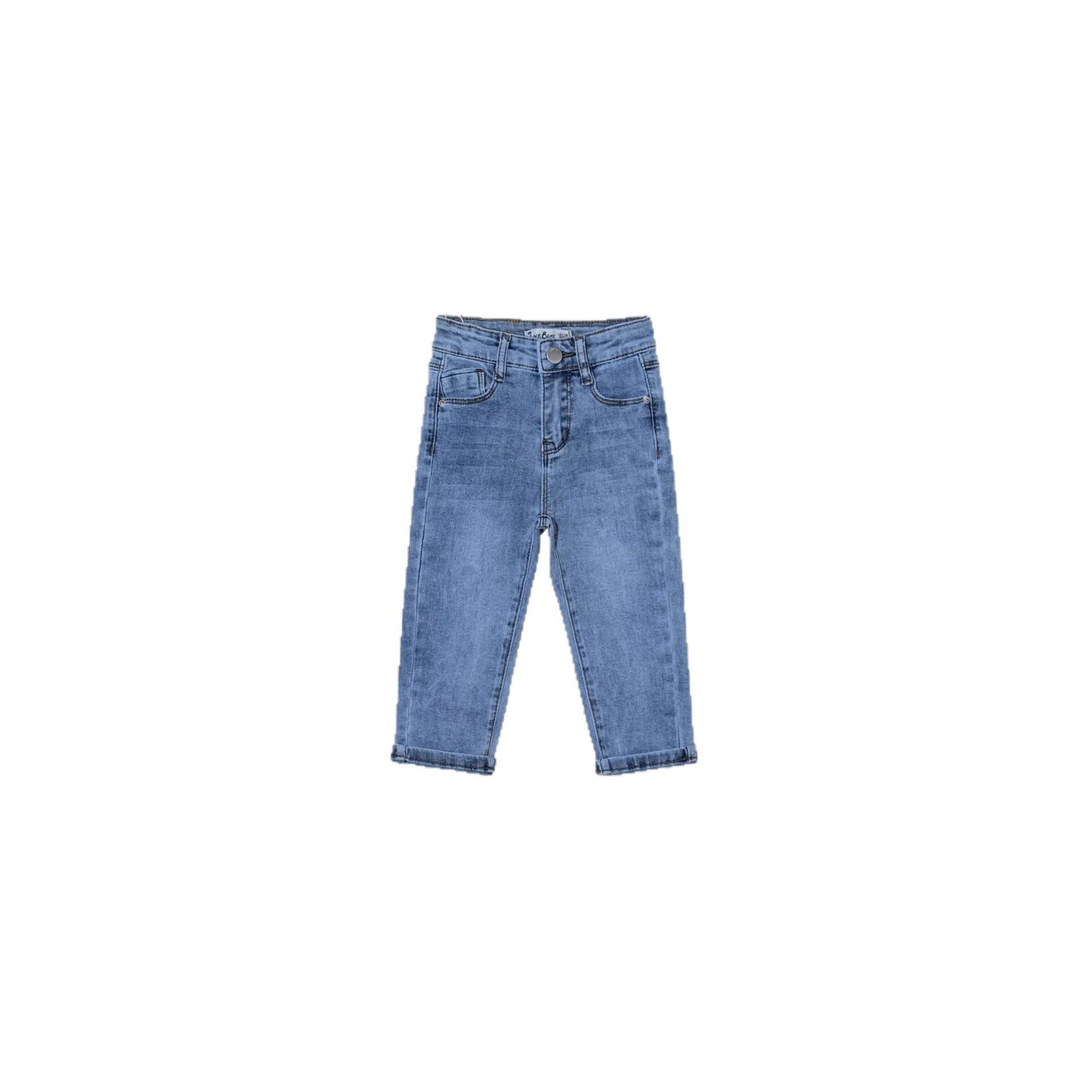 Basic-Style Girls Denim Stretch Trousers