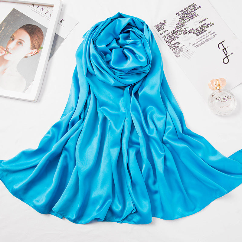 Monochrome matte satin headscarf