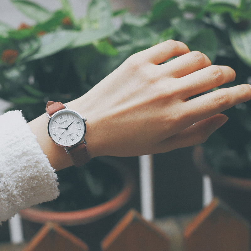 Korean Version Simple Artistic Retro To Couple Quartz Watch