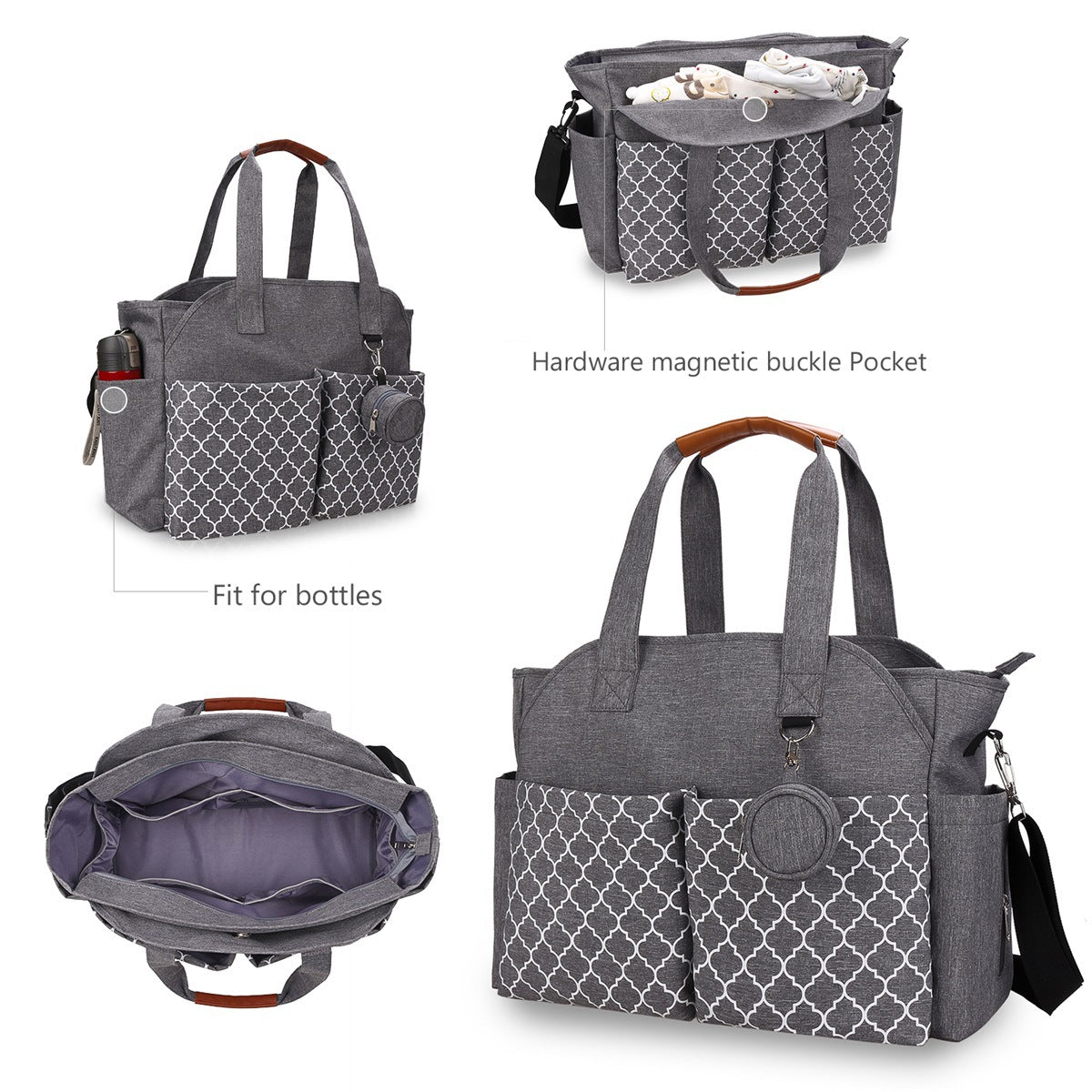 Printed Geometry With Pacifier Bag For Mother And Baby To Travel Outdoors