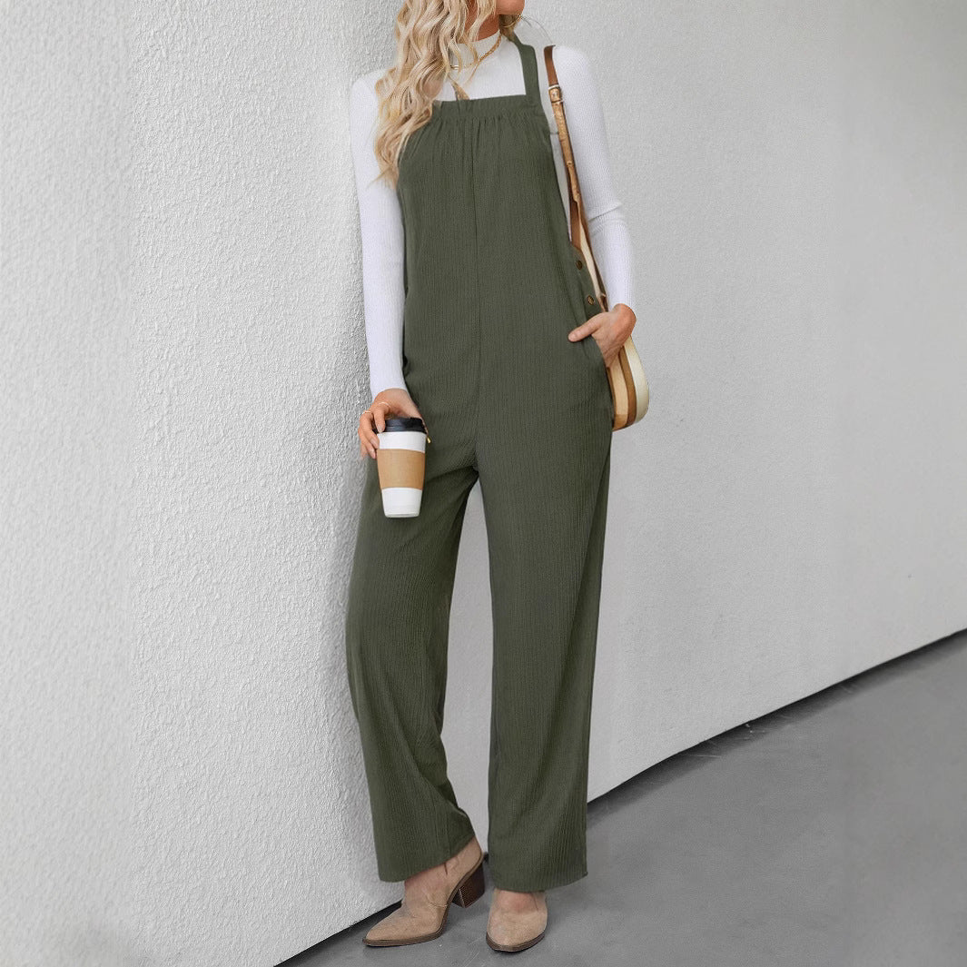 Shoulder Strap Adjustable Corduroy Overalls Special Jumpsuit Loose Bodysuit