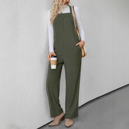 Shoulder Strap Adjustable Corduroy Overalls Special Jumpsuit Loose Bodysuit