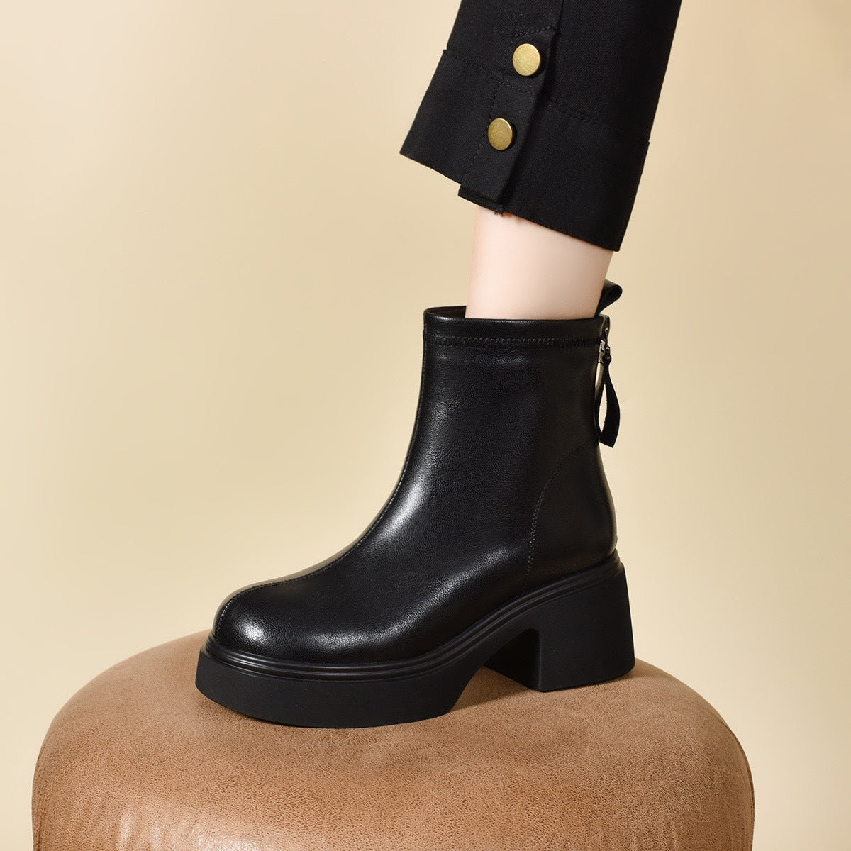 Soft Sheepskin Shoes For FallWinter Style For Shorter Women
