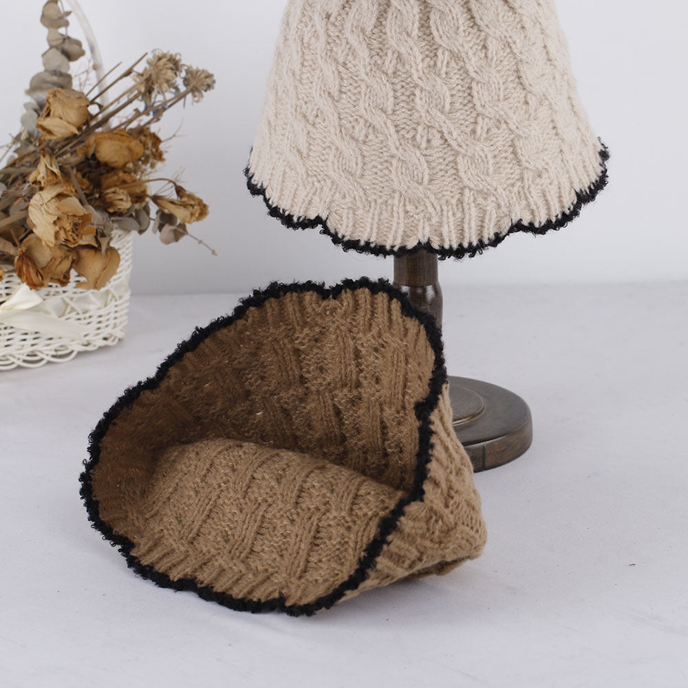 Contrast Color Twist Knitted Fisherman Hat Children