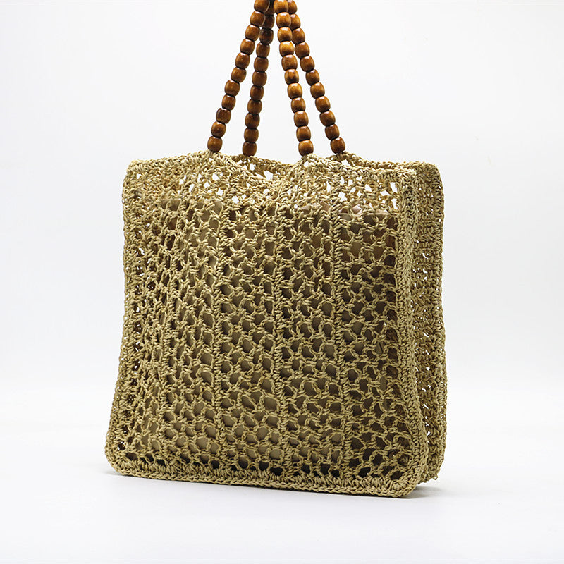 Hollow-out Handbag Beach Woven Bag Summer Fashion Straw Bag