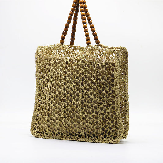 Hollow-out Handbag Beach Woven Bag Summer Fashion Straw Bag