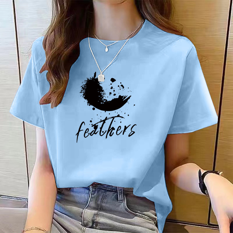 Women's Cute Bear Plus Size Cotton Short Sleeve T-shirt