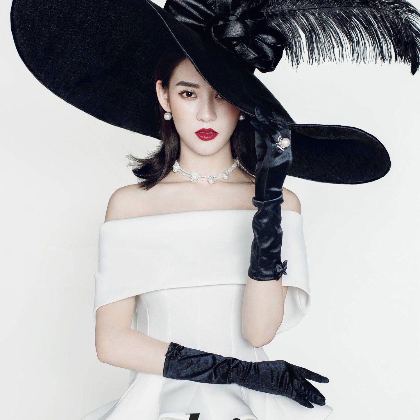 Bridal Ball Gloves Long Satin Wedding Dress Hepburn Gloves