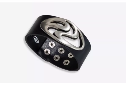 Sjæl Menneske Meta Symbol Udhullet Læderarmbånd