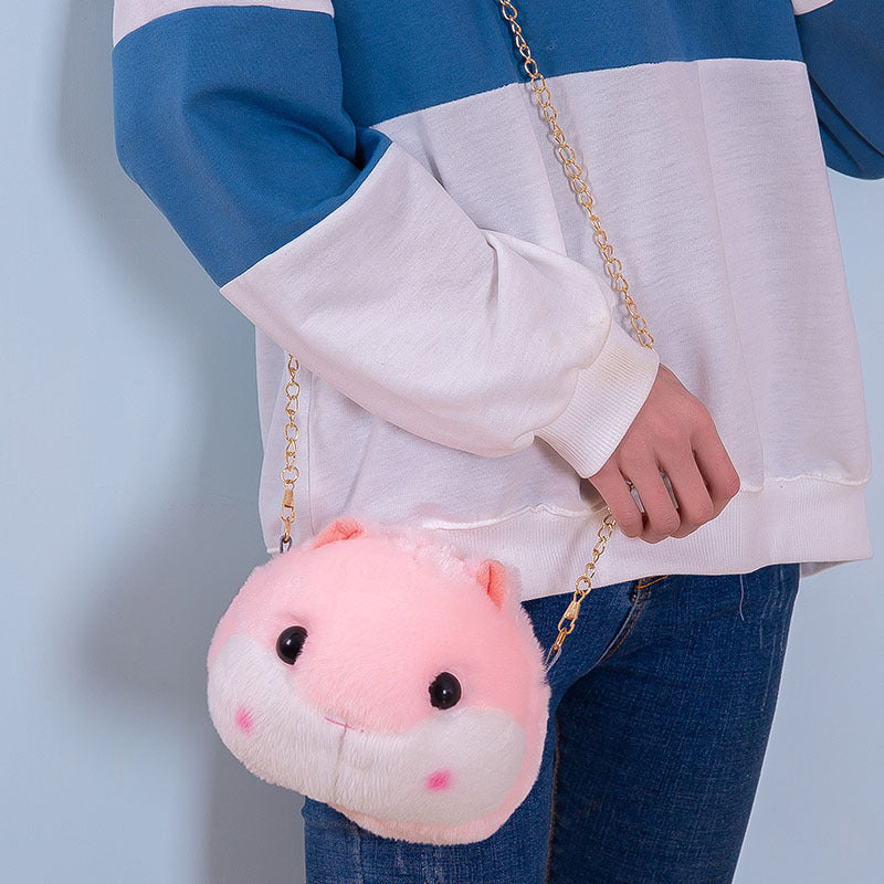 Hamster Backpack Plush One-shoulder Diagonal Chain Bag Children's Bag