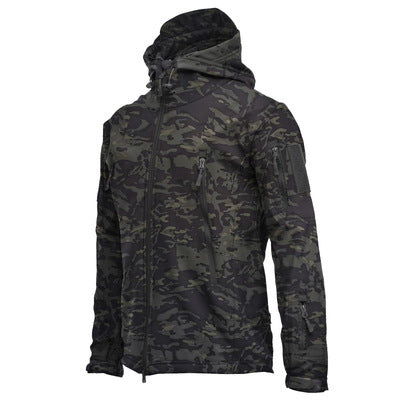 Herrejakke overalls Vandtæt fleece camoufleret softshell-beklædning Taktisk udendørs hold varmen