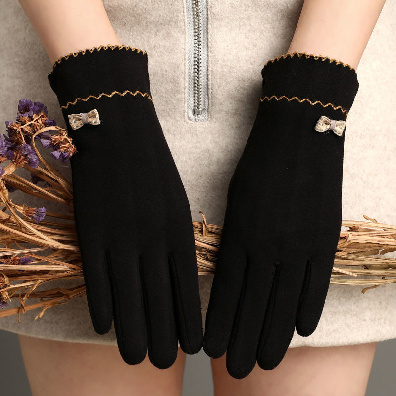 Women's Outdoor Cycling Touch Screen Gloves Without Inverted Fleece