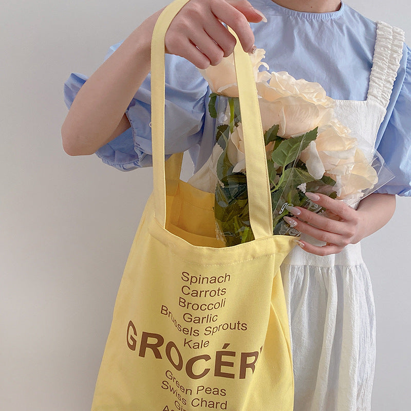 Korean Version Of Sweet And Simple Canvas Portable Shoulder Bag