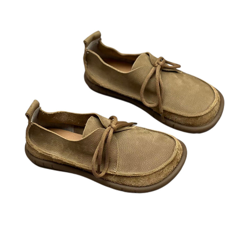 Retro Artistic Versatile Flat Lace-up Shoes For Women