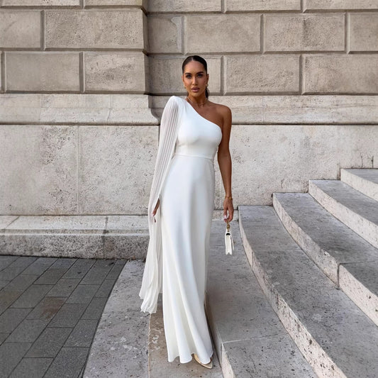 Draped Off The Shoulder Long Dress For Women