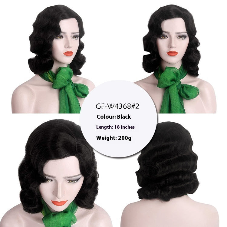 Vintage Water Ripple Hand Push Wave Wig