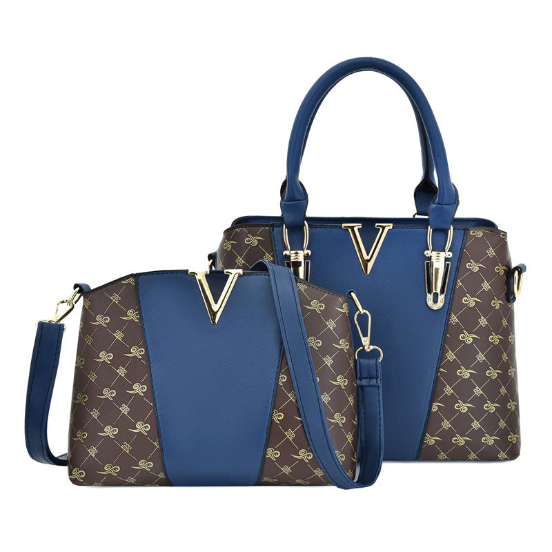 Fashion Handbag Hit Color Printing One Shoulder Messenger Bag