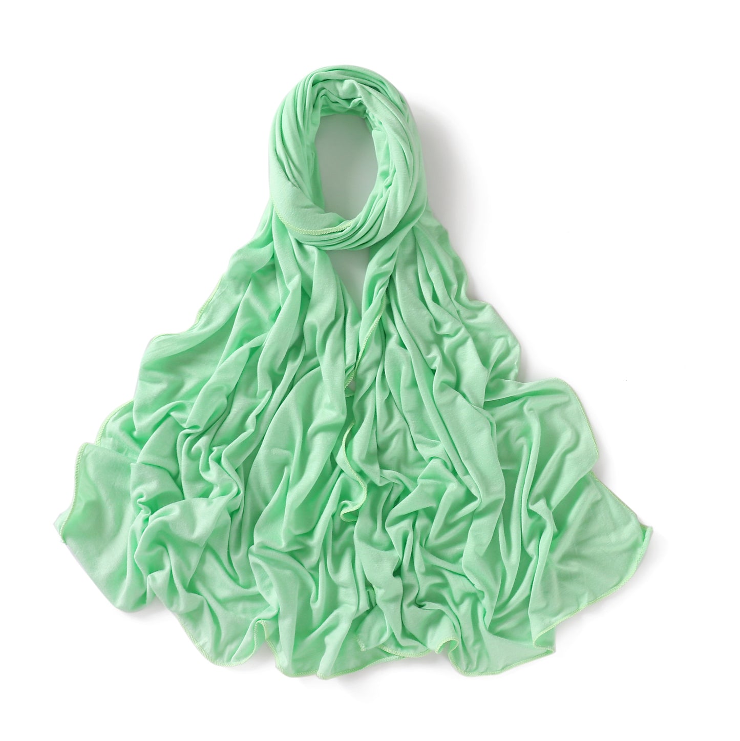 Colors Solid Color Modal Scarf Small Size Monochrome Jersey Veil Mercerized Cotton Scarf