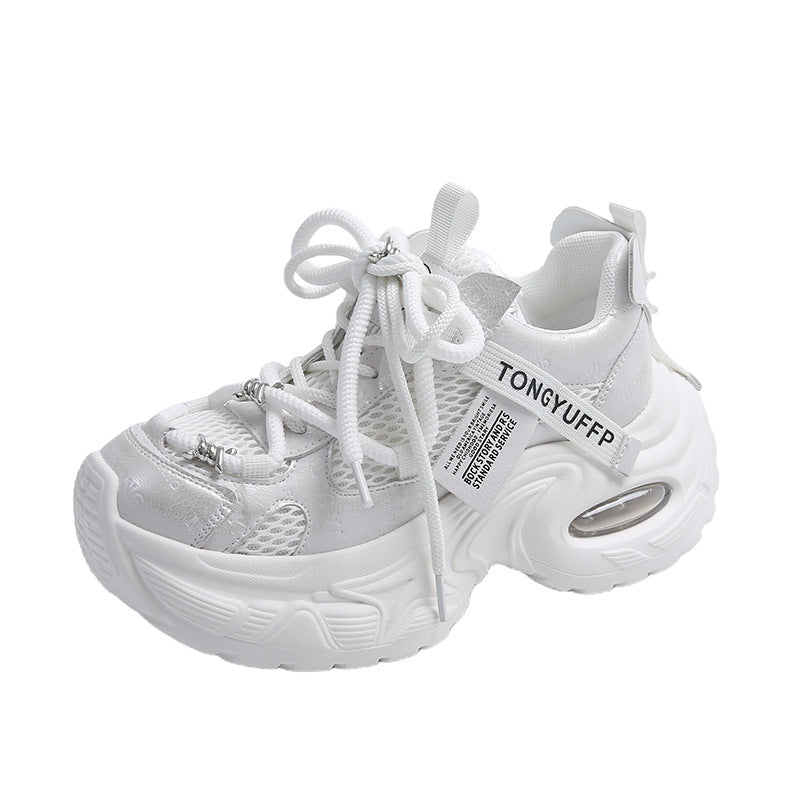 Dame Sneaker Med Tyk Sål Og Åndbar Mesh