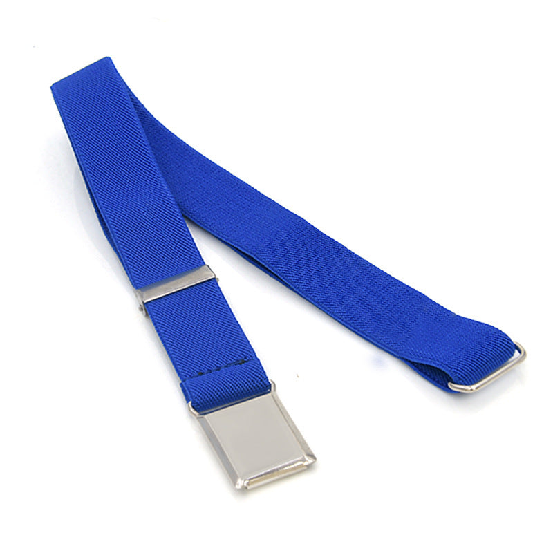 Boys And Girls Elastic Band Monochrome Pants Belt