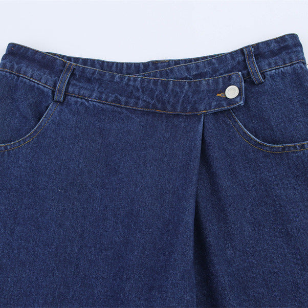 American Retro Wide Leg High Waist Jeans Loose