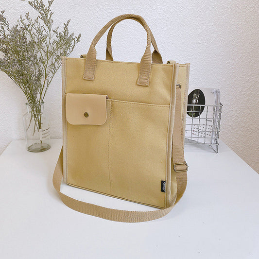 Hand-held One-shoulder Canvas Tote Bag