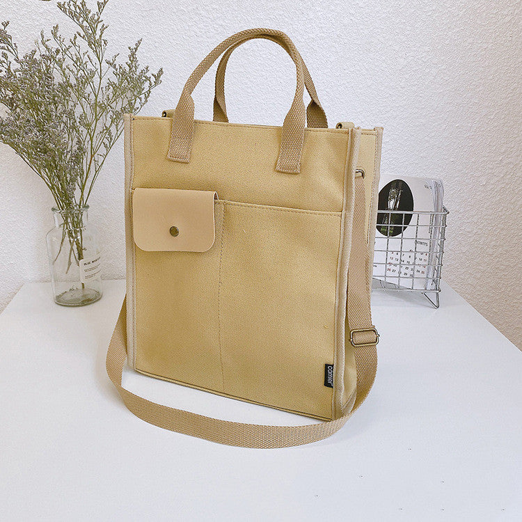 Hand-held One-shoulder Canvas Tote Bag