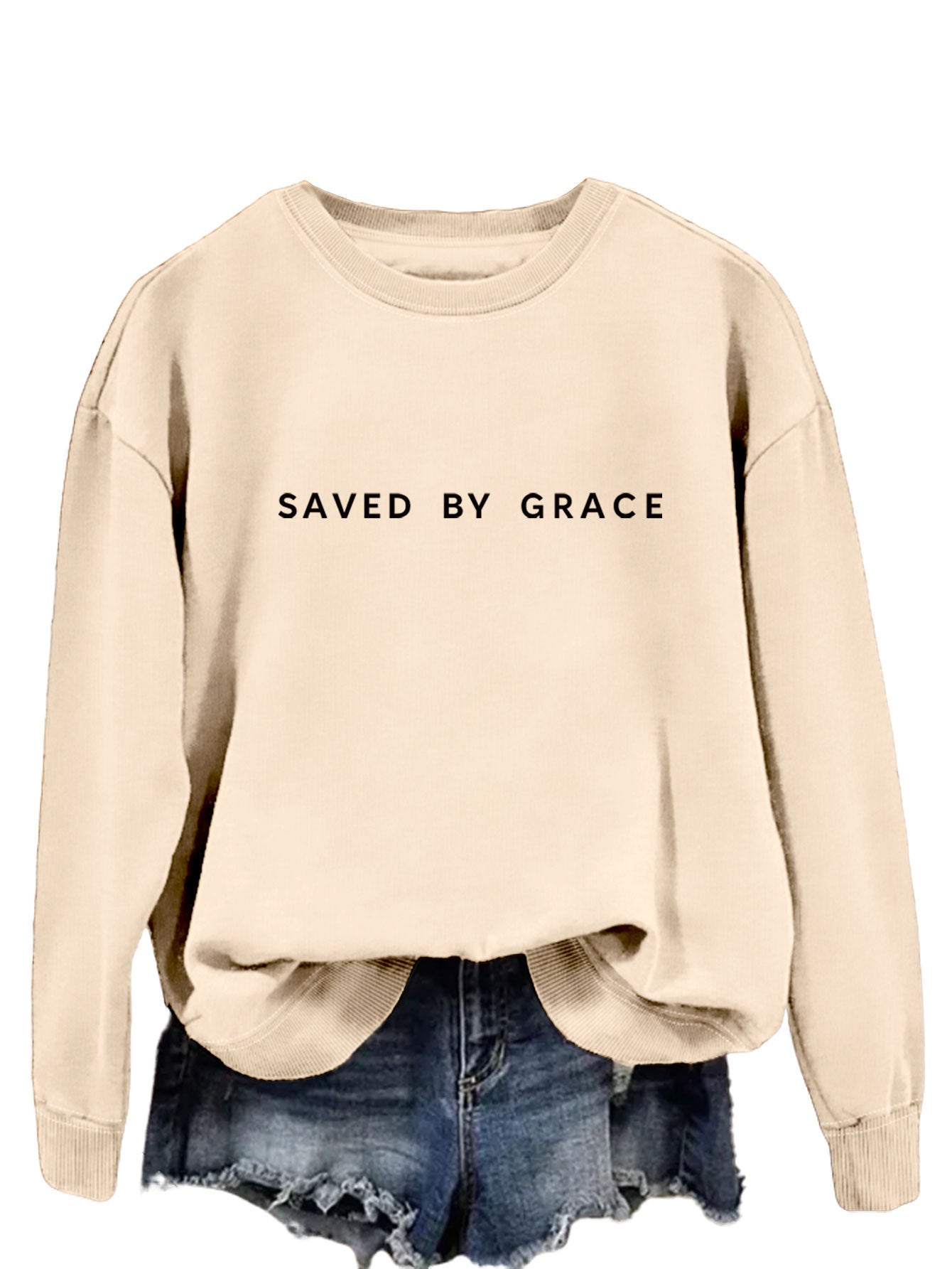 Moderigtig enkel løs sweater til damer