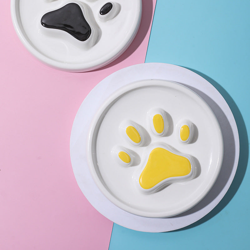 Slow Food Bowl Ceramic Dog Cat Meal