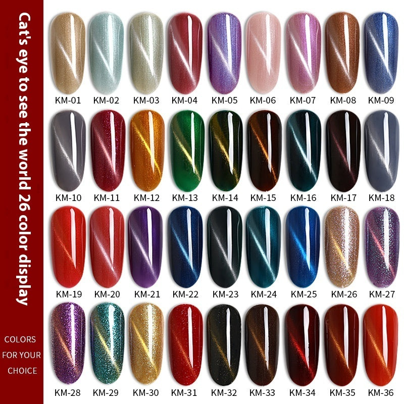 New 36 Colors Suit White Phototherapy Plastic Cat Eye Series Nail Polish Gel