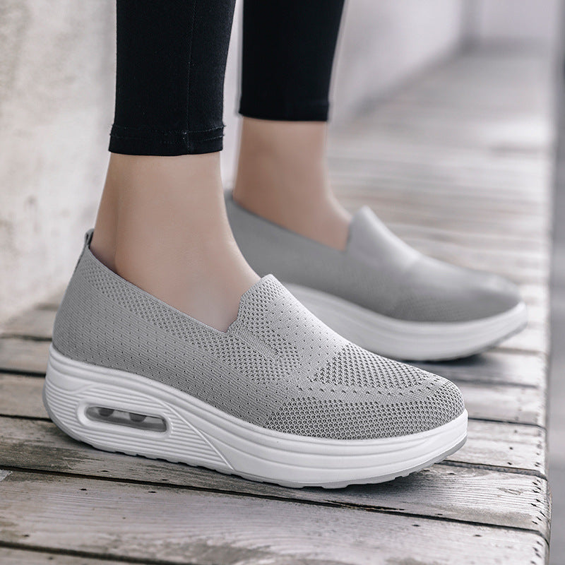Mesh Air Cushion Gåsko til Damer Med Tykke Såler