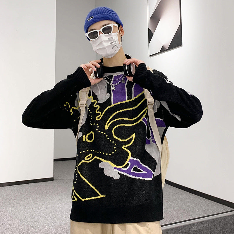 Trendy Løs Sweater til Mænd