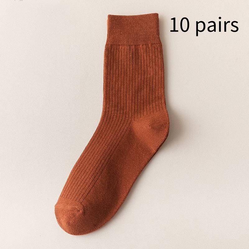 Solid Color Vertical Stripe Deodorant Business Stockings