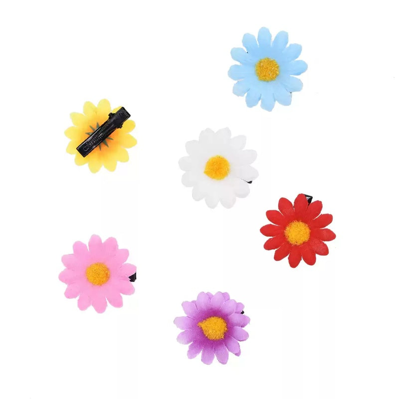 New Flower Barrettes Side Six-piece Set