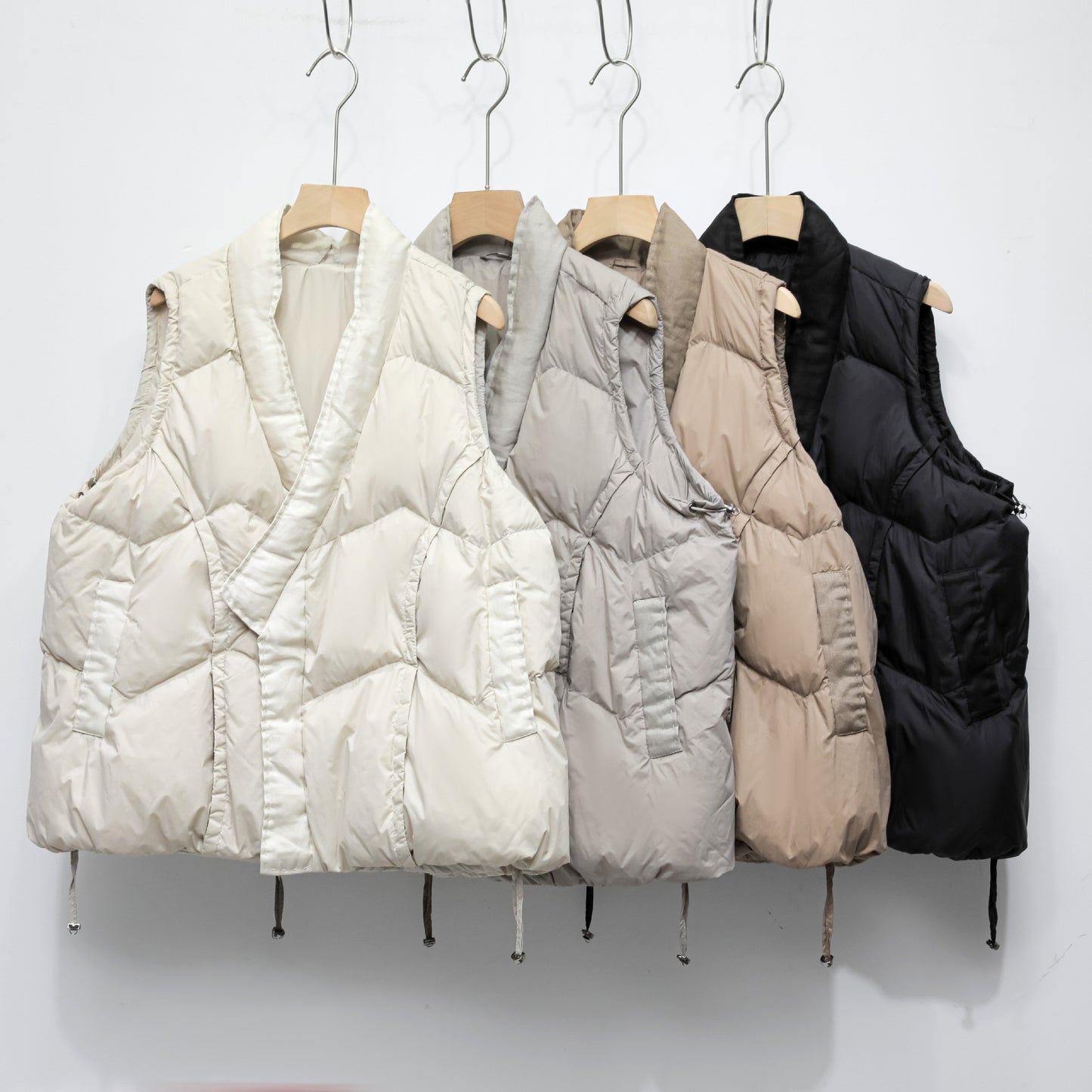 Down Solid Color Stand-collar Vest Women's Down Jacket 90