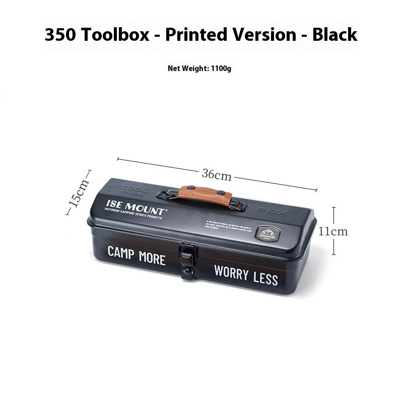 Outdoor Camping Toolbox With Stickers Sundries Storage Box