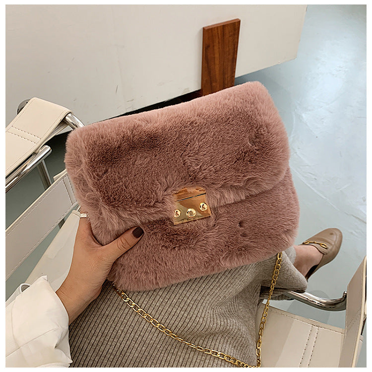 Women's Fashion Plush One-shoulder Crossbody Bag