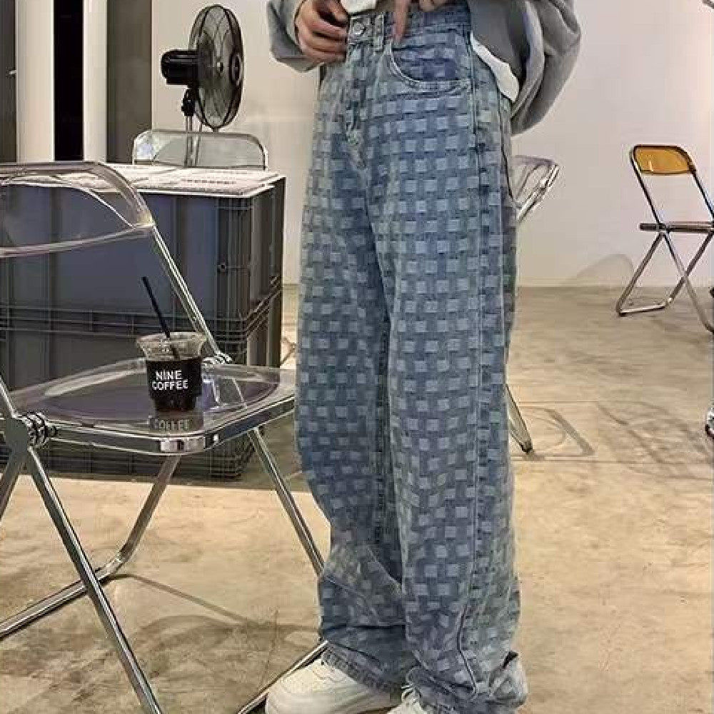 Fashion Loose Checked Casual Pants