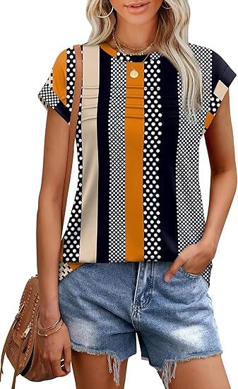 Floral Digital Printing Short Sleeve