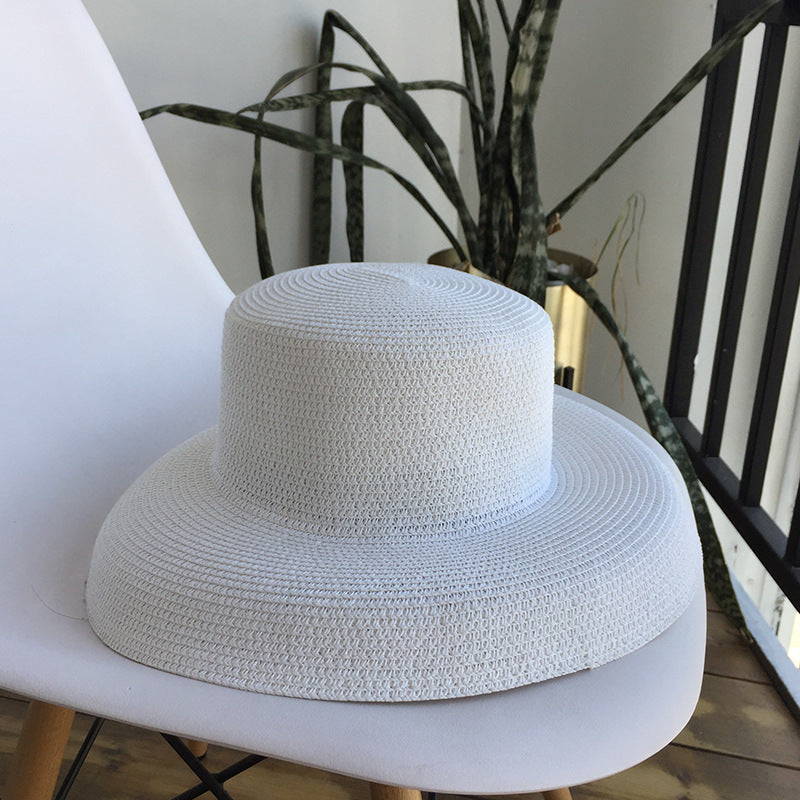 Hepburn Style Women's Shade Big Brim Foldable Straw Hat