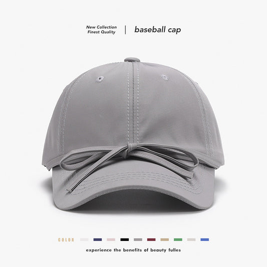 Spring And Autumn Bowknot Quick-drying Soft Top Women's Baseball Cap