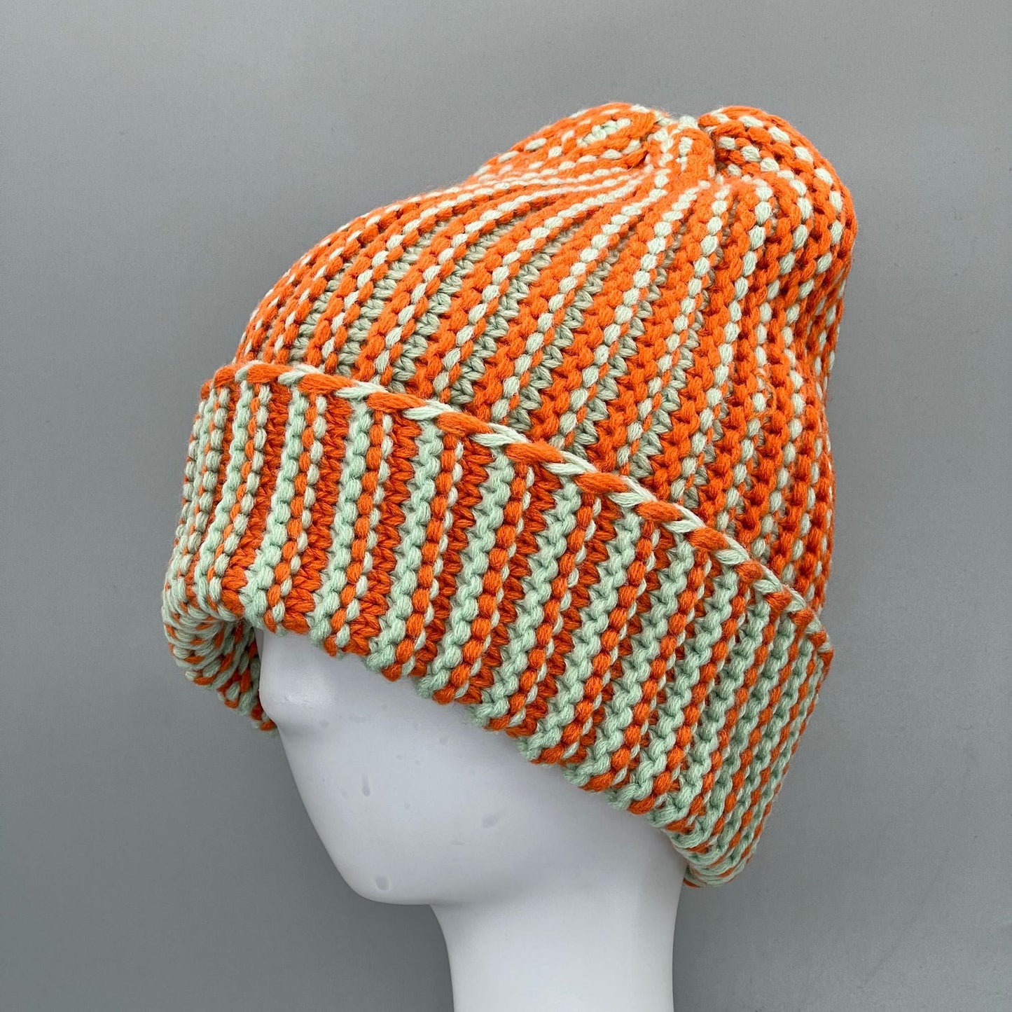 Autumn And Winter Hat Color Blocking Warm Ear Protection Wool Hat