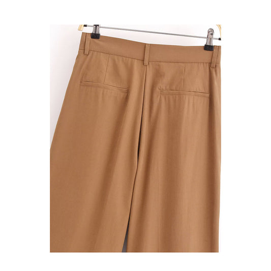 Stylish Simple And Versatile Casual Draping Long Pleated Pants