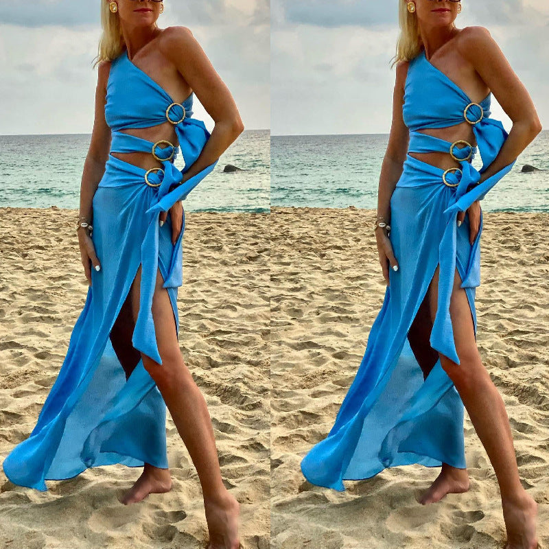 Womens Fashionable And Sexy Strapless Sleeveless Dress